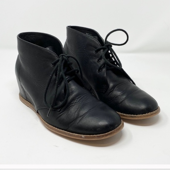 Matiko Sharon Black Hidden Heel Leather Boots 6.5 - Picture 6 of 11